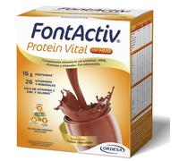 FontActiv Protein Vital Chocolate | 14 sobres | Complemento Alimenticio con Proteínas, HMB, Vitaminas y Minerales para Adultos