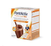FontActiv Protein Vital Chocolate | 14 sobres | Complemento Alimenticio con Proteínas, HMB, Vitaminas y Minerales para Adultos