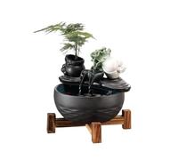 Fontaine de Table - Mesa de café para sala de estar, mesa de café, fuente decorativa, características de agua, adornos de agua para correr, cerámica, cascada