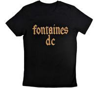 Fontaines D.C. Gothic Logo tee T-Shirt Mens Unisex Black 3XL