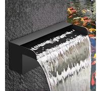 Fontana a cascata per Piscina fuori Terra, decorazione per laghetto Koi, Lama d'acqua in Acciaio INOX, giochi d'acqua per interni/esterni, cascata da giardino da 8" a 32" (70 cm)