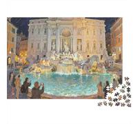 Fontana Di Trevi Puzzle 1000 Piezas, Roma Regalos, Juguete EduGatoivo, Decoración del Hogar, Rompecabezas Adultos, A Partir De 14 Años 1000pcs (75x50cm)