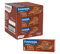 Fontaneda Digestive Galletas Finas con Chocolate con Leche, 12 Cajas de 170 g