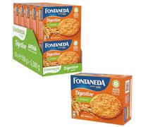 Fontaneda Galletas Digestive con Avena, Rico en Fibra, 10 Cajas x 550g | Galletas Digestive con Avena elaboradas con cereales y ricas en fibra, ideales para desayunos, meriendas y recetas caseras
