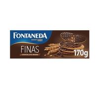 Fontaneda Galletas Digestive Finas Cubiertas de Chocolate Negro, 170 g