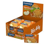 Fontaneda Galletas Digestive Go con Cereales y Manzana, 24 Bolsas Individuales de 43 g