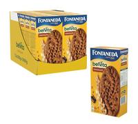 Fontaneda Leche y cereales Galletas crujientes para el desayuno, 5 harinas integrales nutritivas, Pack de 10 x 300g