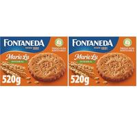 Fontaneda MarieLu Integral Galletas, 65% de Cereales, Fuente de Fibra, 520 g (Paquete de 2)