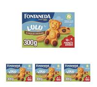 Fontaneda Osito Lulu, Bizcochos Rellenos de Chocolate, Textura Tierna y Esponjosa,300 g (10 Bizcochos) (Paquete de 4)