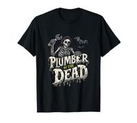 Fontanero de los Muertos Divertido Halloween Estilo Zombi Camiseta