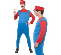 Fontanero Disfraz Novedad de Adultos Disfraz Hombre Divertido Tipo Mediano