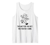 Fontanero Divertido Cuanto más húmedo te vuelves más rápido vengo. Fontanería Camiseta sin Mangas