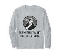 Fontanero Divertido Cuanto más húmedo te vuelves más rápido vengo. Fontanería Manga Larga