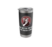 Fontanero divertido cuanto más húmedo te vuelves más rápido vengo. Fontanería Vaso térmico de acero inoxidable de doble pared