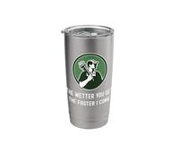Fontanero divertido cuanto más húmedo te vuelves más rápido vengo. Fontanería Vaso térmico de acero inoxidable de doble pared