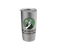 Fontanero divertido cuanto más húmedo te vuelves más rápido vengo. Fontanería Vaso térmico de acero inoxidable de doble pared