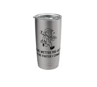 Fontanero divertido cuanto más húmedo te vuelves más rápido vengo. Fontanería Vaso térmico de acero inoxidable de doble pared