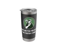 Fontanero divertido cuanto más húmedo te vuelves más rápido vengo. Fontanería Vaso térmico de acero inoxidable de doble pared