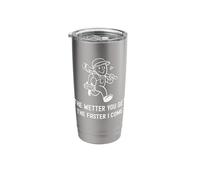 Fontanero divertido cuanto más húmedo te vuelves más rápido vengo. Fontanería Vaso térmico de acero inoxidable de doble pared