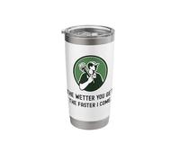 Fontanero divertido cuanto más húmedo te vuelves más rápido vengo. Fontanería Vaso térmico de acero inoxidable de doble pared