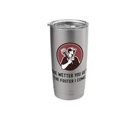 Fontanero divertido cuanto más húmedo te vuelves más rápido vengo. Fontanería Vaso térmico de acero inoxidable de doble pared