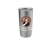 Fontanero divertido cuanto más húmedo te vuelves más rápido vengo. Fontanería Vaso térmico de acero inoxidable de doble pared