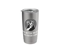 Fontanero divertido cuanto más húmedo te vuelves más rápido vengo. Fontanería Vaso térmico de acero inoxidable de doble pared