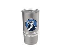 Fontanero divertido cuanto más húmedo te vuelves más rápido vengo. Fontanería Vaso térmico de acero inoxidable de doble pared