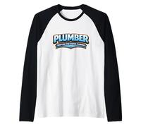 Fontanero Manteniendo El Agua Fluyendo Divertido Cita De Plomería Broma Camiseta Manga Raglan
