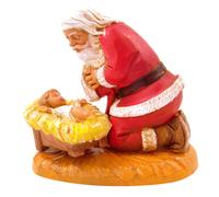 Fontanini by Roman Inc. Santa Claus arrodillado de 5"" Colecci n de figuras especiales Figura de la Natividad y accesorios Esculpidos y pintados a