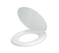 Fontastock FSKFWC006 Asiento Universal para Inodoro, Tapa con bisagras de plástico, Tornillos de fijación incluidos, 300mmX460mm