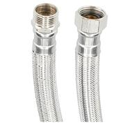 Fontastock Latiguillo Acero Inoxidable AISI 304 EPDM Macho 1/2"- Hembra 1/2" 25 cm (Referencia: S6500108)