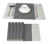 Fontic - Juego de 6 manteles Individuales de PVC (45 x 30 cm) para Cocina, salón, jardín o Comedor