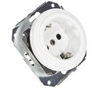 Fontini 31-212-17-2 - Base enchufe toma tierra lateral 16a porcelana blanco pack