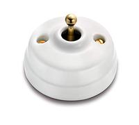 Fontini - Conmutador dimbler 10a 250v porcelana dorado pack