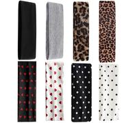 FonVan Pack de 8 diademas elásticas para mujer, deportivas, antideslizantes, con diseño de leopardo, con estampado de corazones y puntos, banda elástica suave para yoga, correr, fitness, gimnasio y