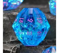 FONVGOGO DND Juego de Dados de Resina Dungeons and Dragons Dados 7 Unidades Poliédrico Dado con Caja de Regalo DND Dice Set