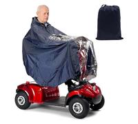 FONWUJIOT Poncho de Lluvia Universal para electromóviles con Capucha y Panel Transparente para protección contra la Lluvia, Impermeable y Resistente al Viento, Poncho de Lluvia para Personas Mayores,