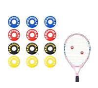 Fonyiunce 12 Pieza Amortiguador Raqueta Tenis, Antivibradores Tenis Silicona con Letras Amortiguador de Tenis Colores Divertido Amortiguador de Vibración Tenis para Jugadores de Tenis Unisex Adulto Ta