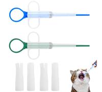 Fonyiunce 2 Piezas Alimentador Medicamentos Perros Punta Blanda Silicona Jeringa medicamentos Animales Alimentación Dispensador Medicamento Pastillas Gato Jeringa Dispensadora Administrar Pastillas