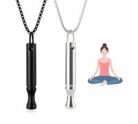 Fonyiunce 2 Piezas Collar de Respiración Consciente, Herramientas para Dejar de Fumar, Collar de Respiración Set, Collar Ansiedad Respiración, para Meditar Antiestrés Relajar