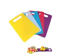 Fonyiunce 5 Piezas Tablas Cortar Plástico Cocina 29cm*19cm*2mm, BPA-Libre Seguro Lavavajillas Reversible Tablas de Cocina para Frutas Verduras Carnes
