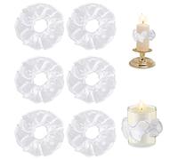 Fonyiunce 6 Piezas Elegante Colector de Gotas para Velas, Protección contra Goteo, Vela de Comunión, Ideal para Comunión, Bautizo o Confirmación, Protección Antigoteo, Vela de Bautizo, Vela de Comunió