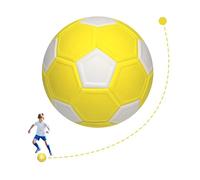 Fonyiunce Balón de Fútbol Curvo de Goma, Pelota de Esponja para Juegos Infantiles (Amarillo y Blanco)