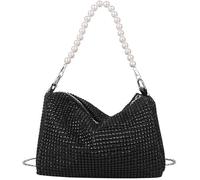 Fonyiunce Bolso Fiesta Mujer, Bolso de Mano para Mujer con Cadena Extraíble, Bolso de Mano de Mujer, Bolsos de Fiesta Mujer con Purpurina Fina, Bolso Bandolera Cruzado para Banquete de Boda