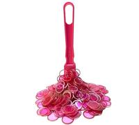 Fonyiunce Fichas de Bingo magnéticas,Recoge fichas Bingo magnética,Kit de Chips magnéticos Transparentes con,Metal para Contar fichas Escolares y de Juego (Rosa)