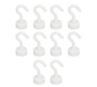 Fonyiunce10 Pedazo Ganchos Magnéticos, Capacidad de Carga de 5 kg, para Parrillas, Toallas, Cocina, Portapuertas, Llaves, Hogar, Oficina, Refrigeradores, Barbacoas (Blanco)