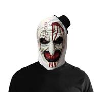 Fonysien Halloween Máscara, Máscara de Payaso Látex con Sombrero, Máscaras Espeluznante Art The Clown Mascaras Realista Terror para Halloween Fiesta Cosplay de Carnaval