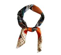 FONYVE Pañuelo de satén para mujer, tacto sedoso, cuadrado, mediano, cubrecabello, 70 cm