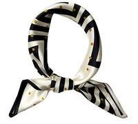 FONYVE - Pañuelo ligero, cuadrado y pequeño para la cabeza de 100% seda de morera y satén para mujer, 53 x 53 cm